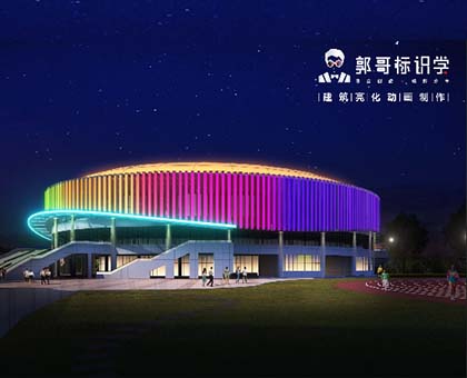 信息学院体育馆亮化动画（合作咨询：郭先生15111317999）